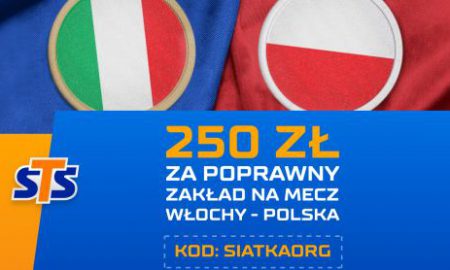 Bonus 250 zł za mecz Włochy - Polska